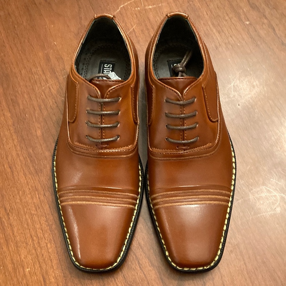 Stacy Adams Brown  Little & Big Boys Dickinson Oxford Shoes size 2.5 M